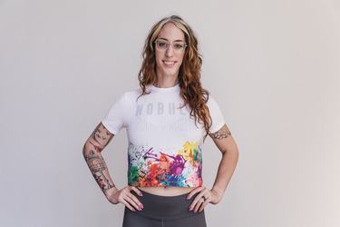 Nobull Boxy Pride Art Work Women's T Shirts Multicolor | Australia (UG4527)